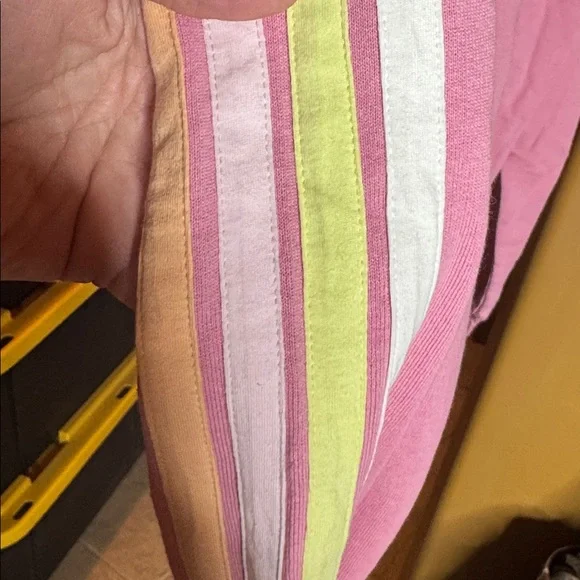 NWT Wildfox Homestead Stripes Sweatshirt Orchid Smoke Size Small Oversized - Picture 11 of 14